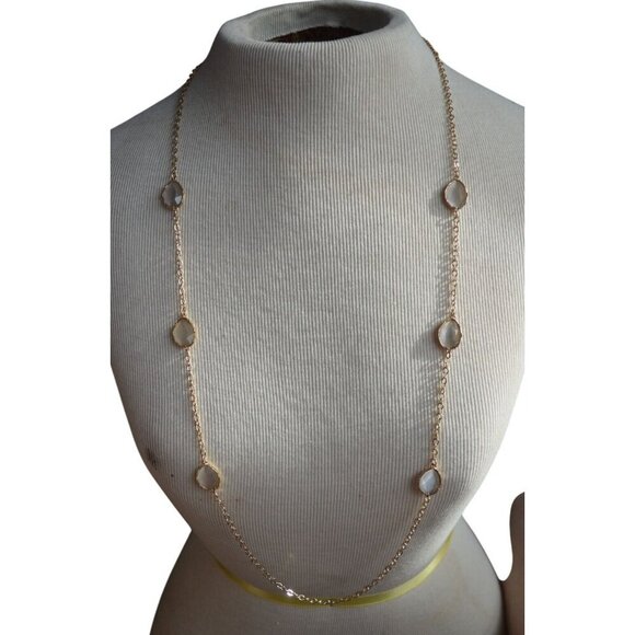 14th & Union Gold-Tone Chain Necklace With Faceted Stones - Picture 9 of 10